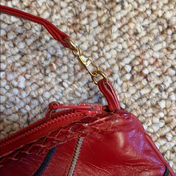 Carlo Fiori Vintage snakeskin clutch/shoulder bag - Picture 6 of 8